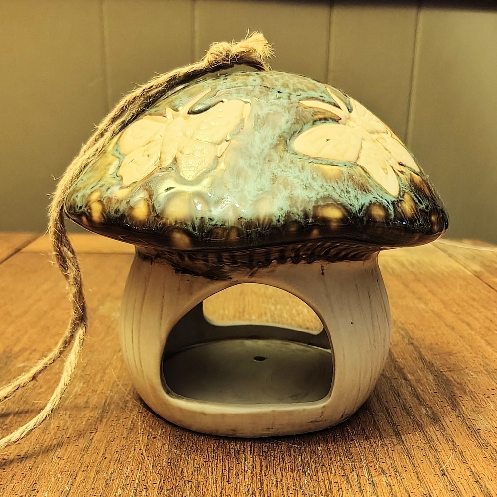 Ceramic Mushroom Bird House